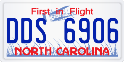 NC license plate DDS6906