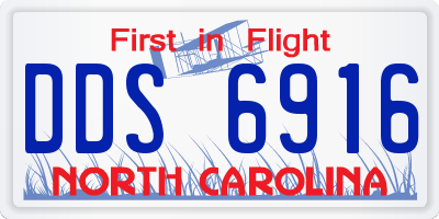 NC license plate DDS6916