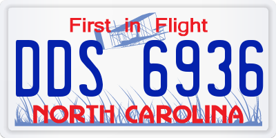 NC license plate DDS6936