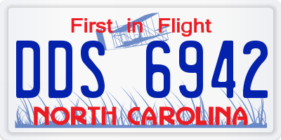 NC license plate DDS6942