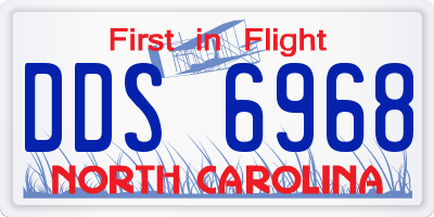 NC license plate DDS6968