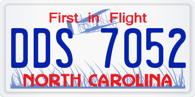 NC license plate DDS7052