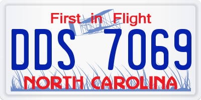 NC license plate DDS7069