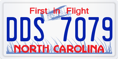 NC license plate DDS7079