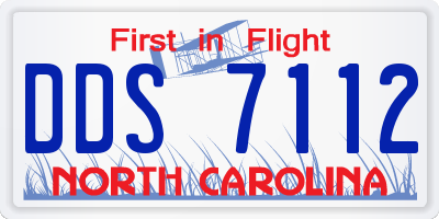 NC license plate DDS7112