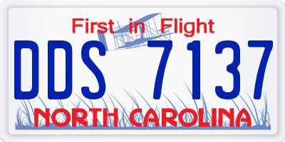 NC license plate DDS7137