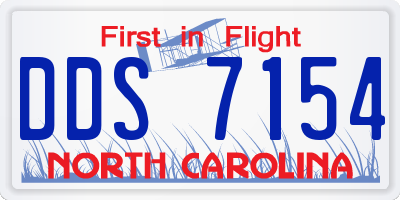 NC license plate DDS7154