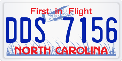NC license plate DDS7156