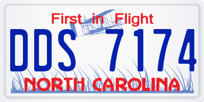 NC license plate DDS7174