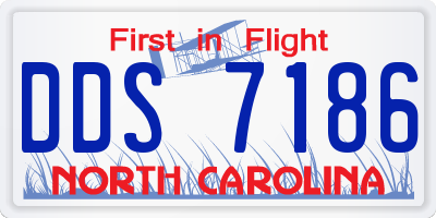 NC license plate DDS7186