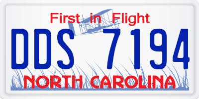 NC license plate DDS7194
