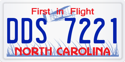 NC license plate DDS7221