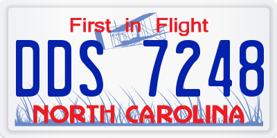 NC license plate DDS7248