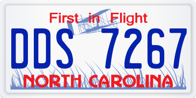 NC license plate DDS7267