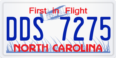 NC license plate DDS7275