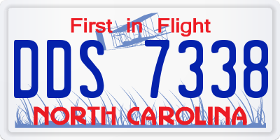 NC license plate DDS7338