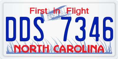 NC license plate DDS7346