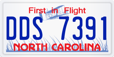 NC license plate DDS7391