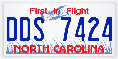 NC license plate DDS7424