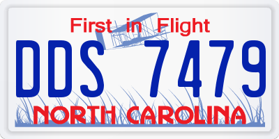 NC license plate DDS7479