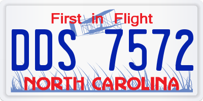NC license plate DDS7572