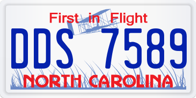 NC license plate DDS7589