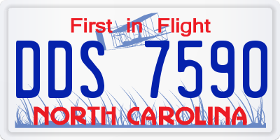 NC license plate DDS7590