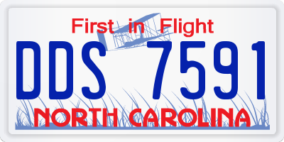 NC license plate DDS7591