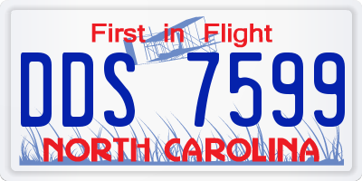 NC license plate DDS7599