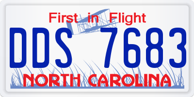 NC license plate DDS7683