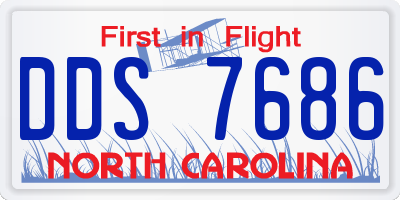 NC license plate DDS7686