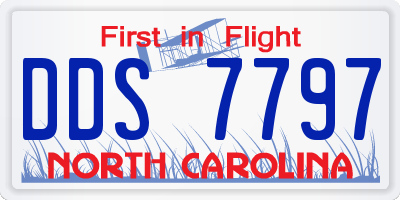 NC license plate DDS7797
