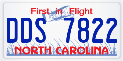 NC license plate DDS7822