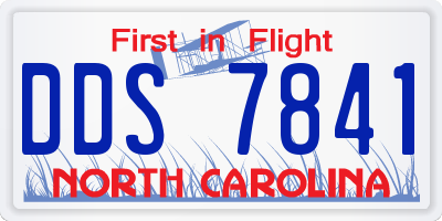 NC license plate DDS7841