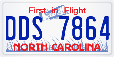 NC license plate DDS7864