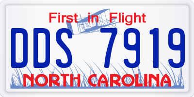 NC license plate DDS7919