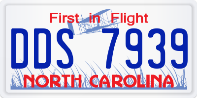 NC license plate DDS7939