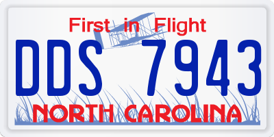 NC license plate DDS7943