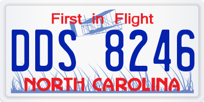 NC license plate DDS8246
