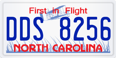 NC license plate DDS8256
