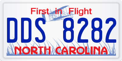 NC license plate DDS8282