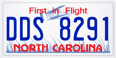 NC license plate DDS8291