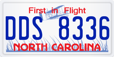 NC license plate DDS8336