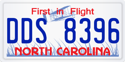 NC license plate DDS8396