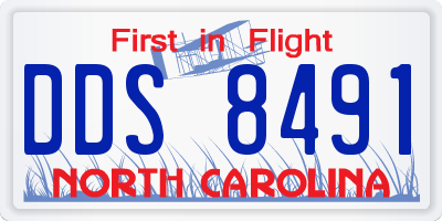 NC license plate DDS8491