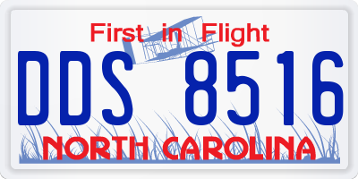 NC license plate DDS8516