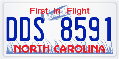 NC license plate DDS8591