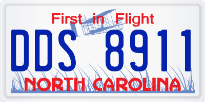 NC license plate DDS8911