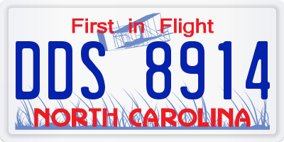 NC license plate DDS8914