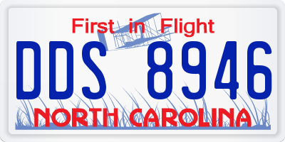 NC license plate DDS8946